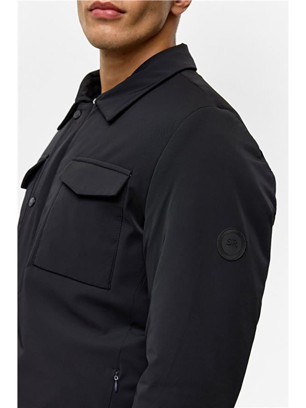 Lacivert Slim Düz Mont-6