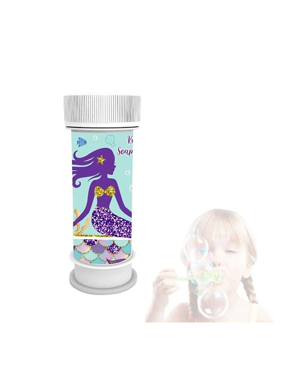 Lila Deniz Kızı Temalı 4'lü Köpük Balon Set