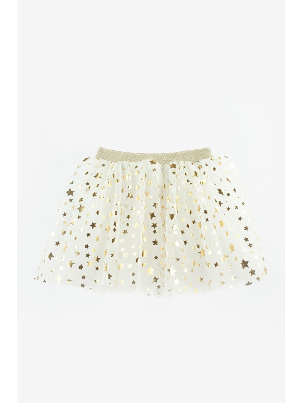 Beyaz Yıldız Baskılı Kız Çocuk Tül Etek - Pauline
