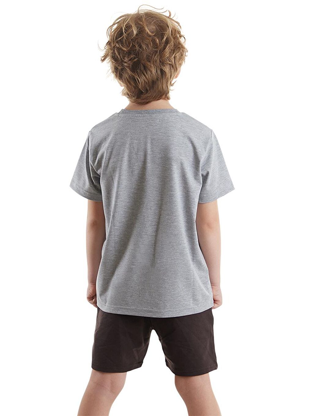 Denokids Karışık Arkadaşlar Erkek Çocuk T-shirt Şort Takım - 1