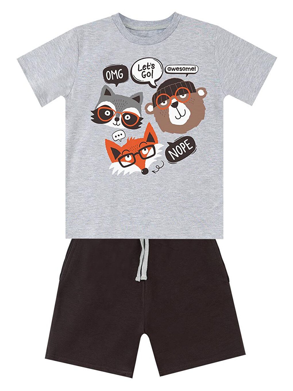 Denokids Karışık Arkadaşlar Erkek Çocuk T-shirt Şort Takım - 2