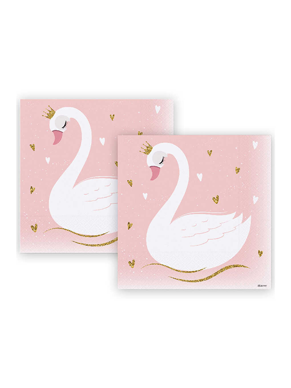 Pembe Kuğu Temalı 16'lı Peçete