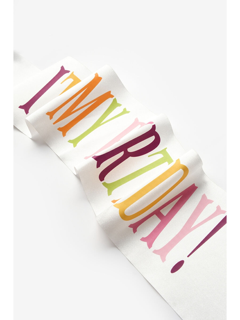 Beyaz Saten Its My Birthday Doğum Günü Kuşağı-3