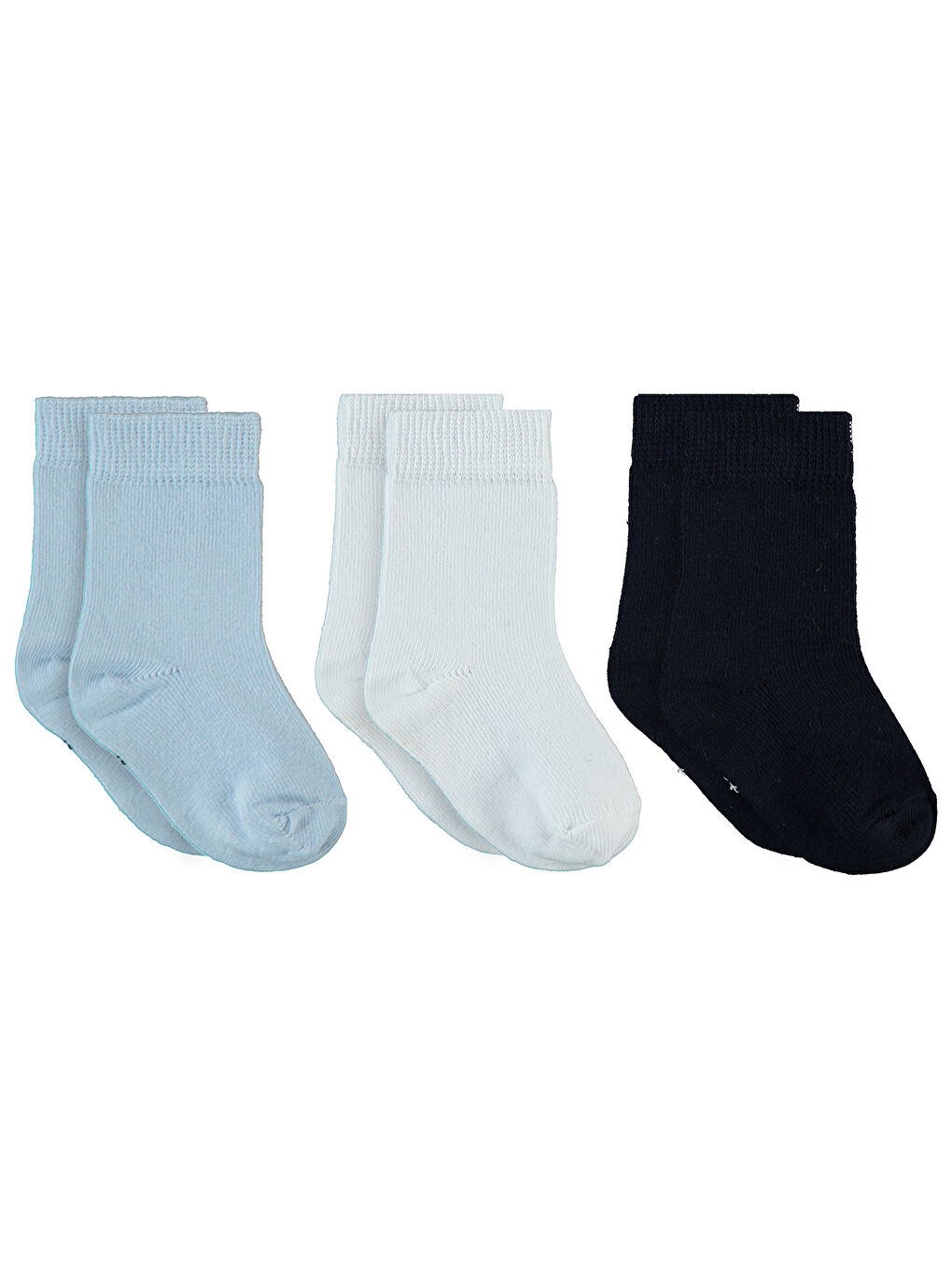 Erkek Bebek 3'lü Çorap Set 6-18 Ay Lacivert