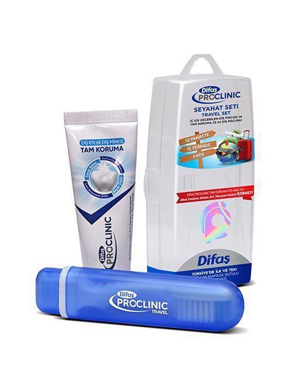 Pro Clinic Diş Fırçası ve Diş Macunu 25 ml Kutulu Seyahat Diş Seti-1