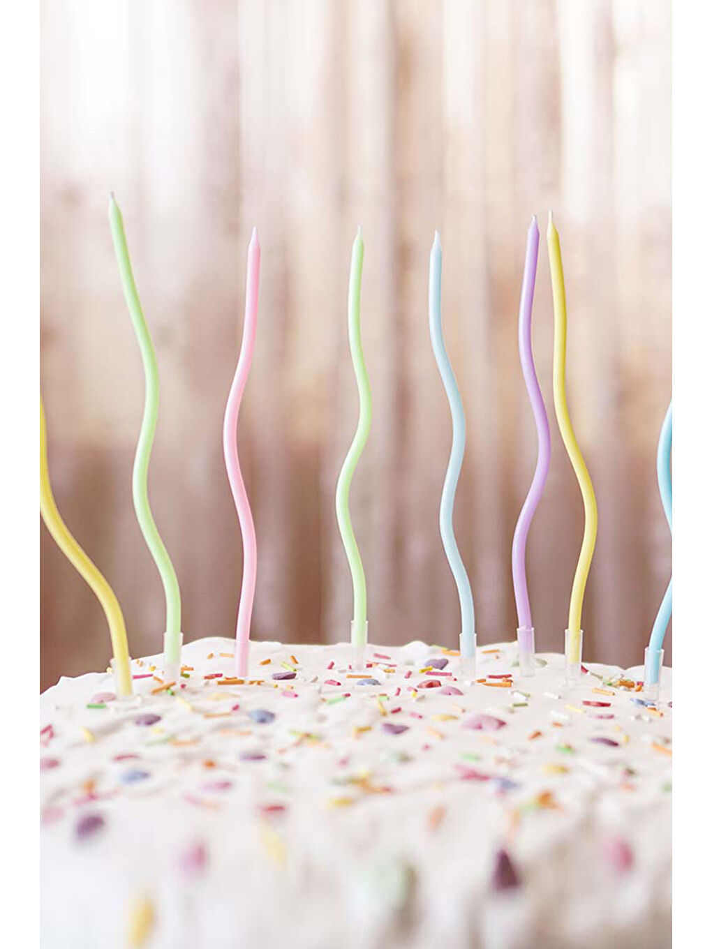 Karışık Çok Renkli Spiral Mum