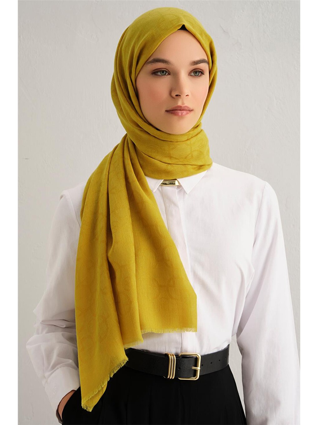 Sarı Yün Şal 1001 30 23-2