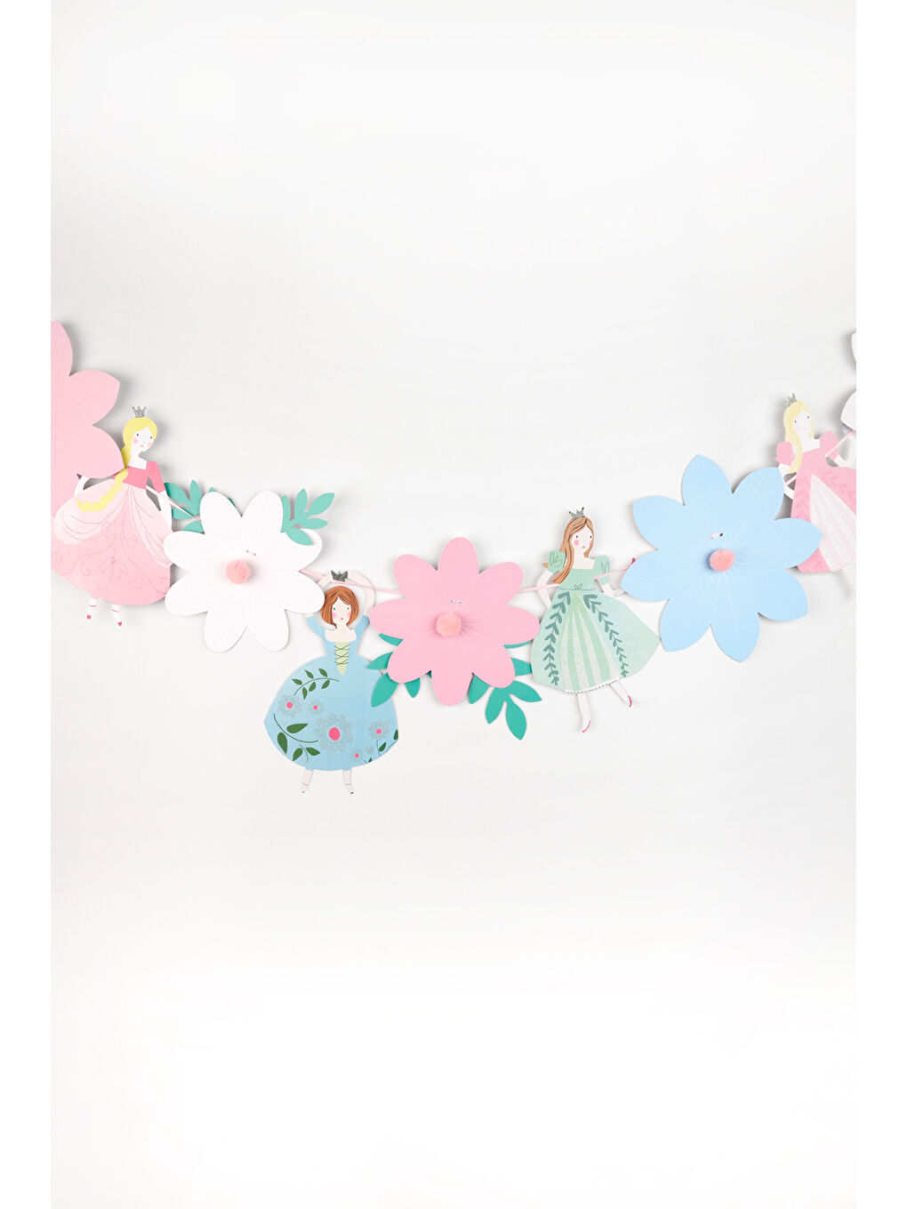 Karışık Çok Renkli Prenses ve Çiçek Banner