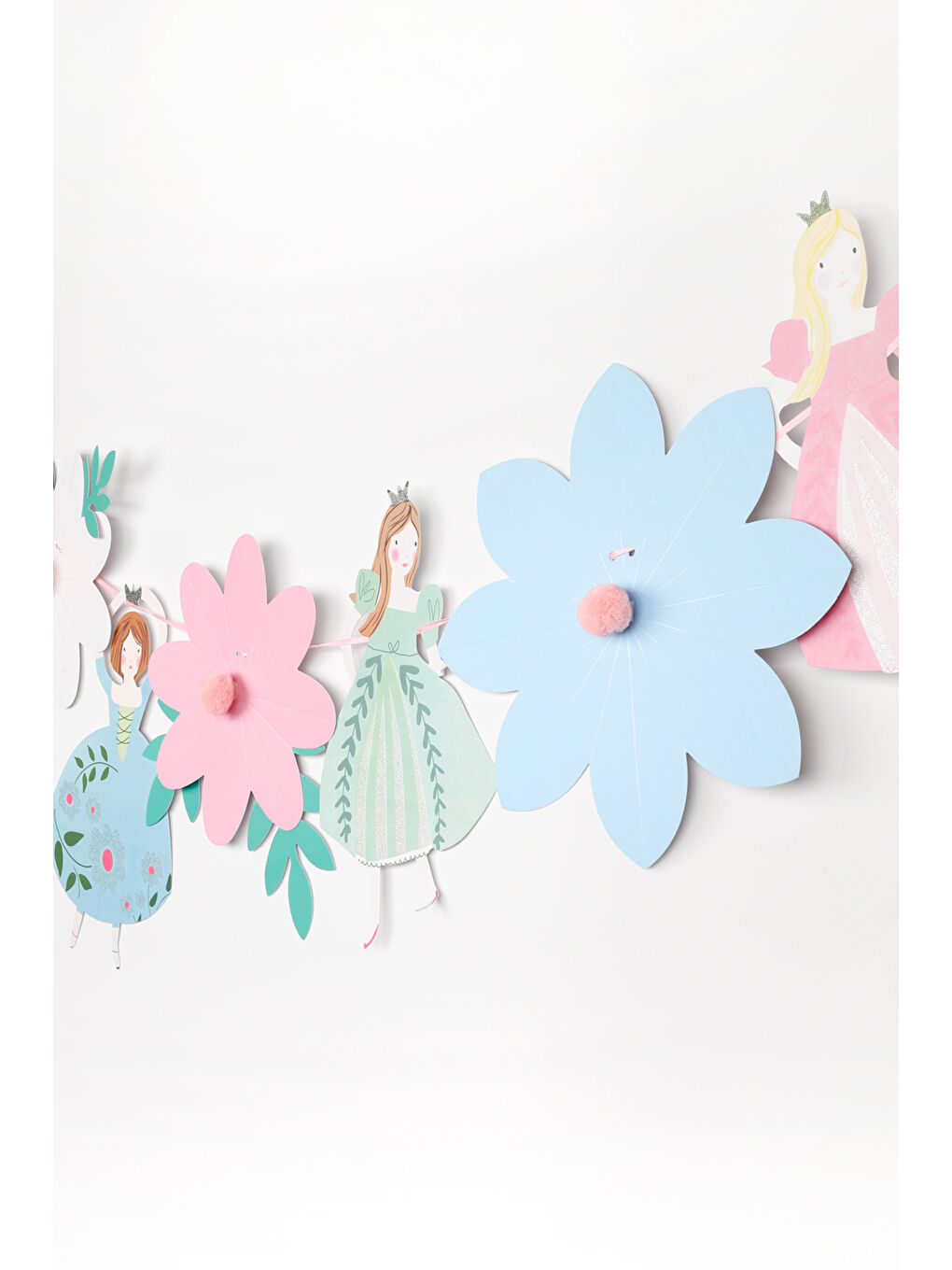 Karışık Çok Renkli Prenses ve Çiçek Banner-2