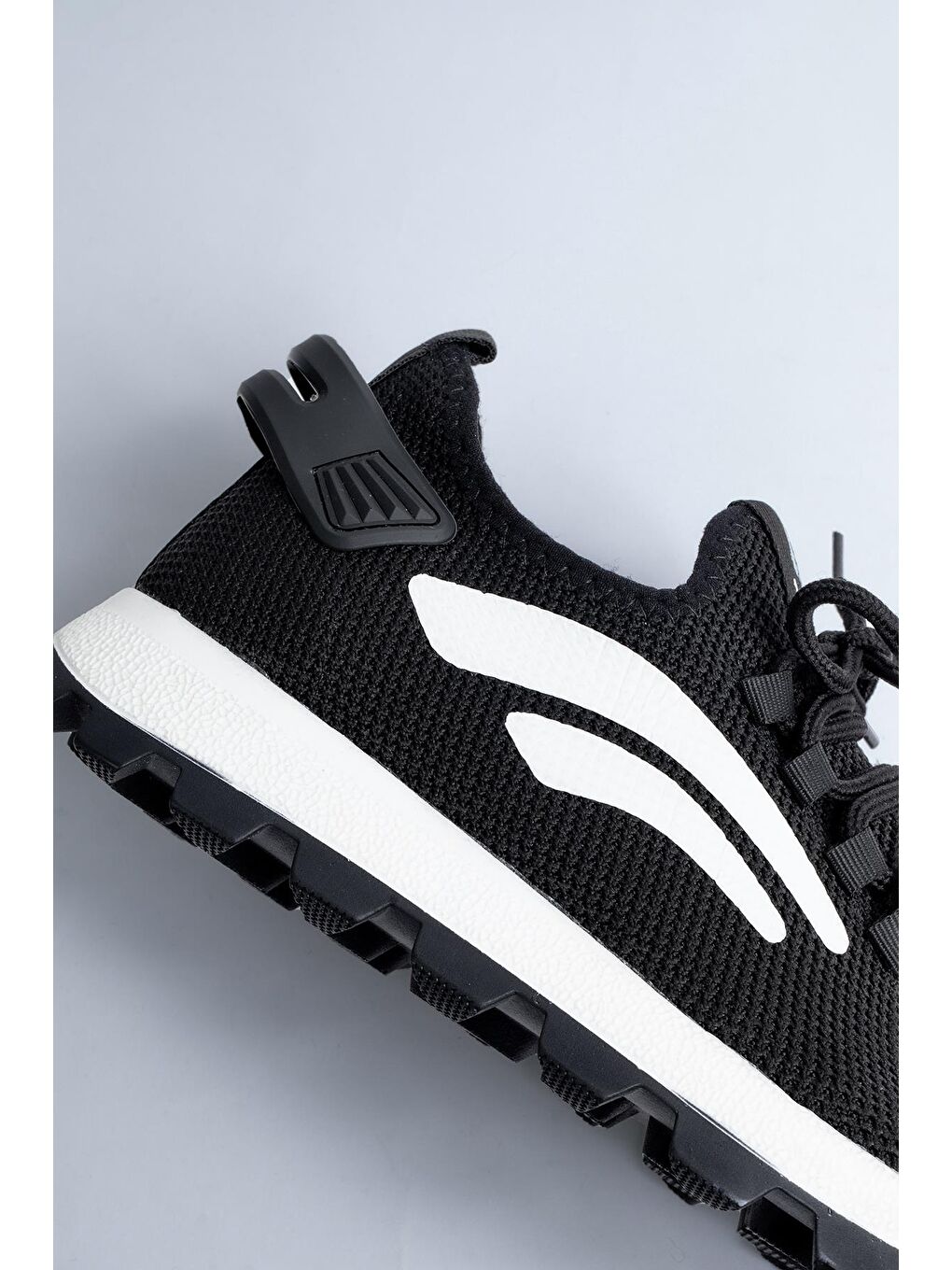 Siyah Erkek Baskılı Spor Ayakkabı-4