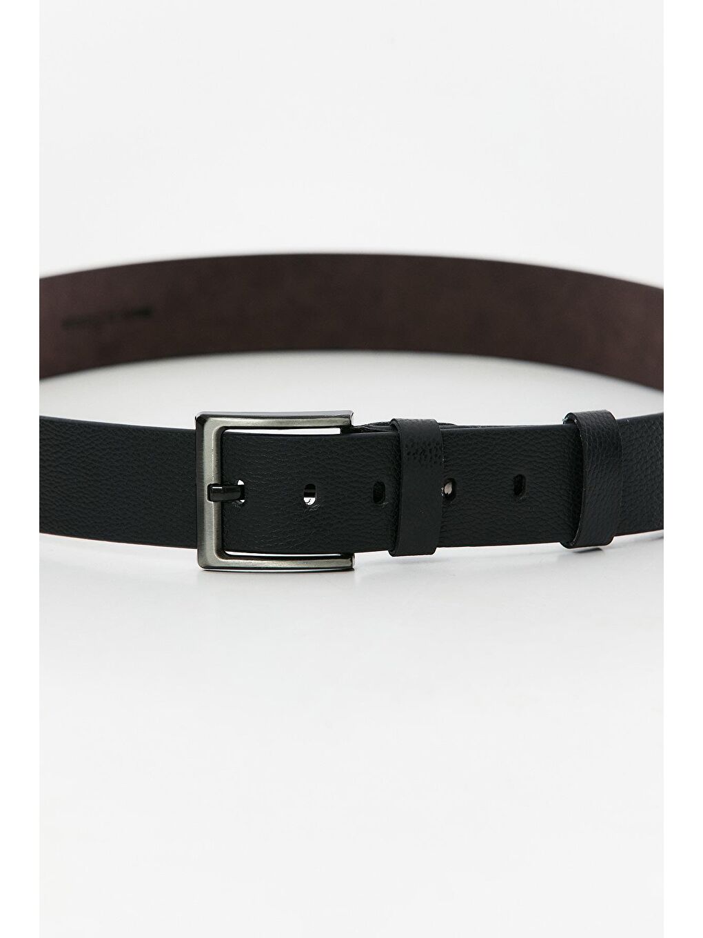 Siyah Spor Suni Deri Kemer-1