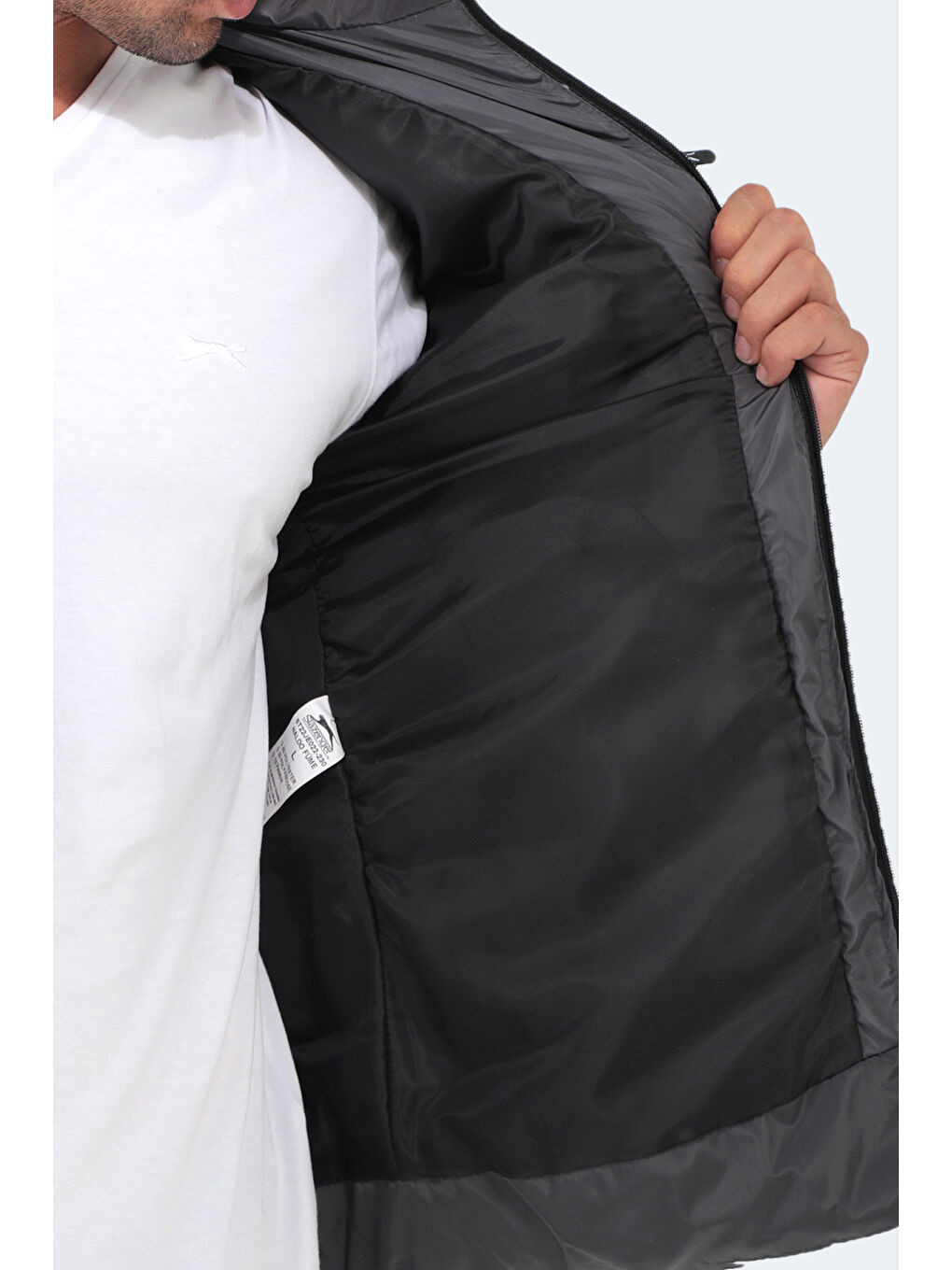 NALDO Erkek Mont Koyu Gri-3