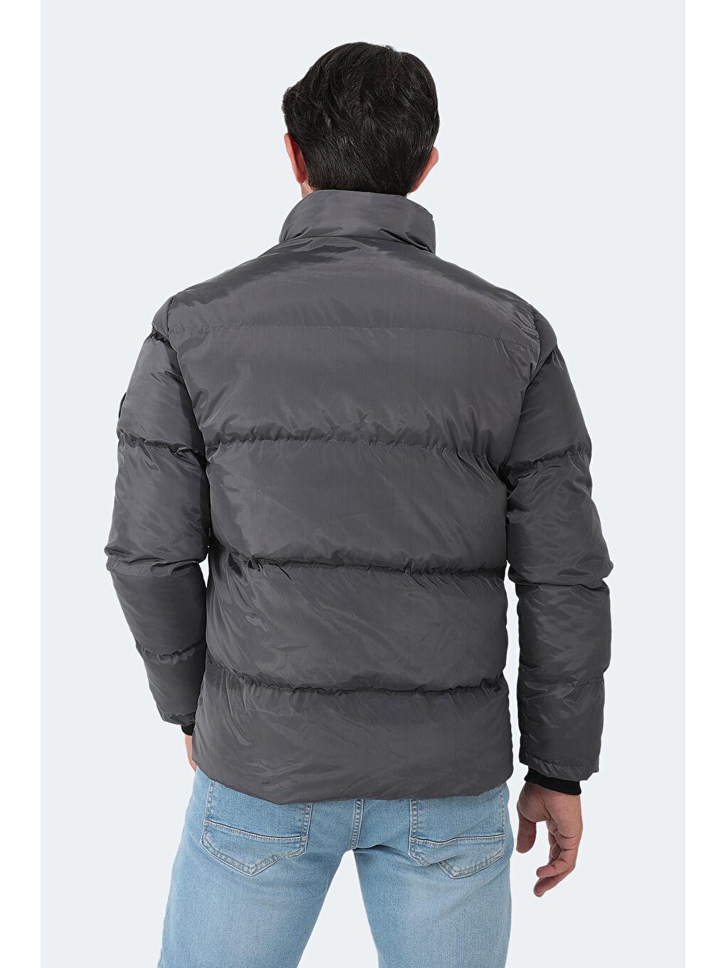 NALDO Erkek Mont Koyu Gri-5