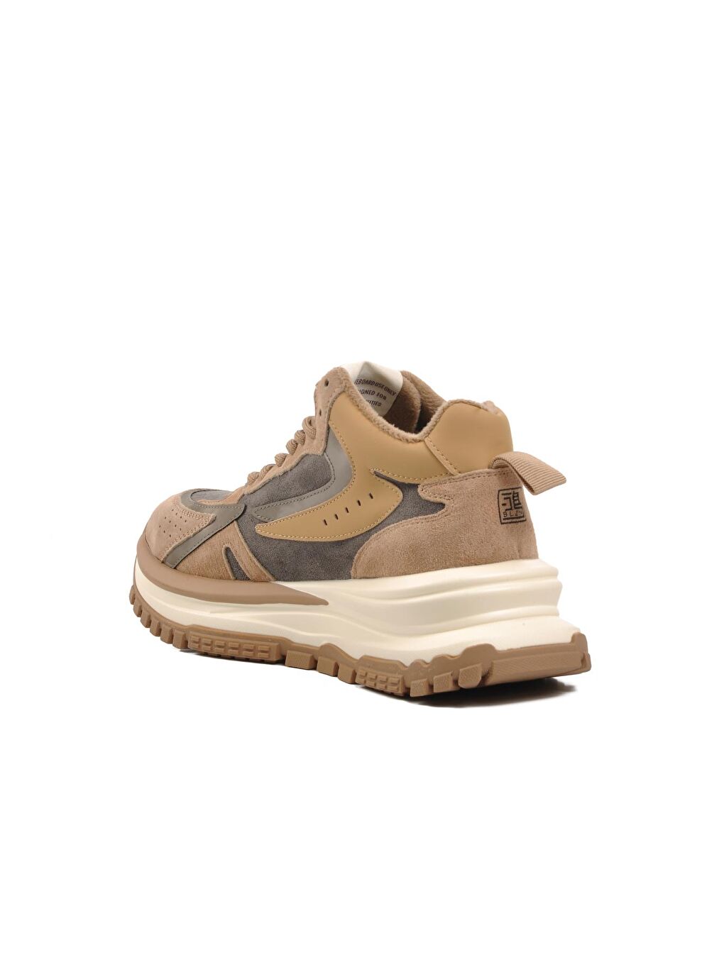 Kahverengi Camel Bağcıklı Yüksek Tabanlı Kadın Sneaker 23K334-1-3