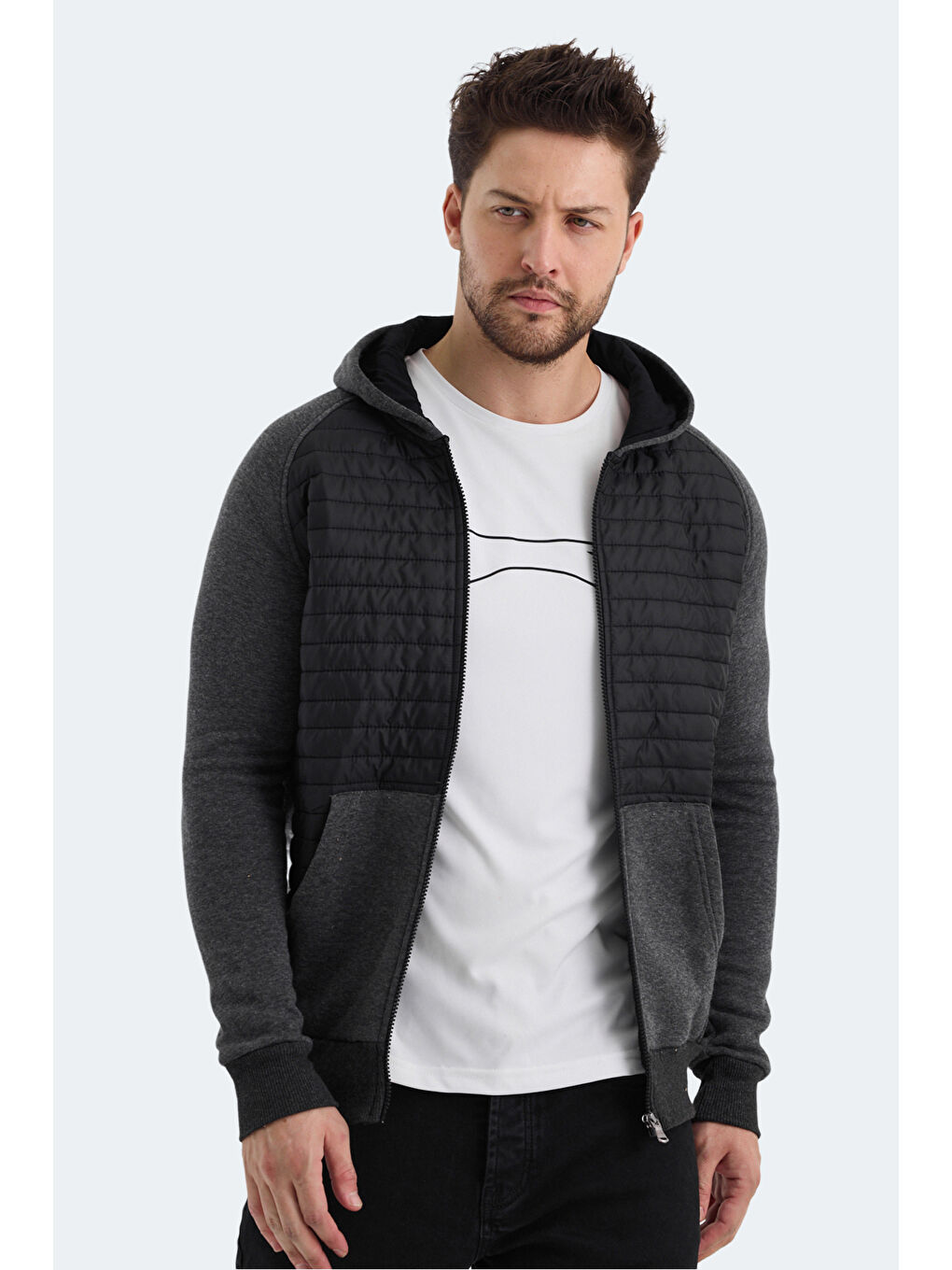 BASS Erkek Sweatshirt Antrasit-5