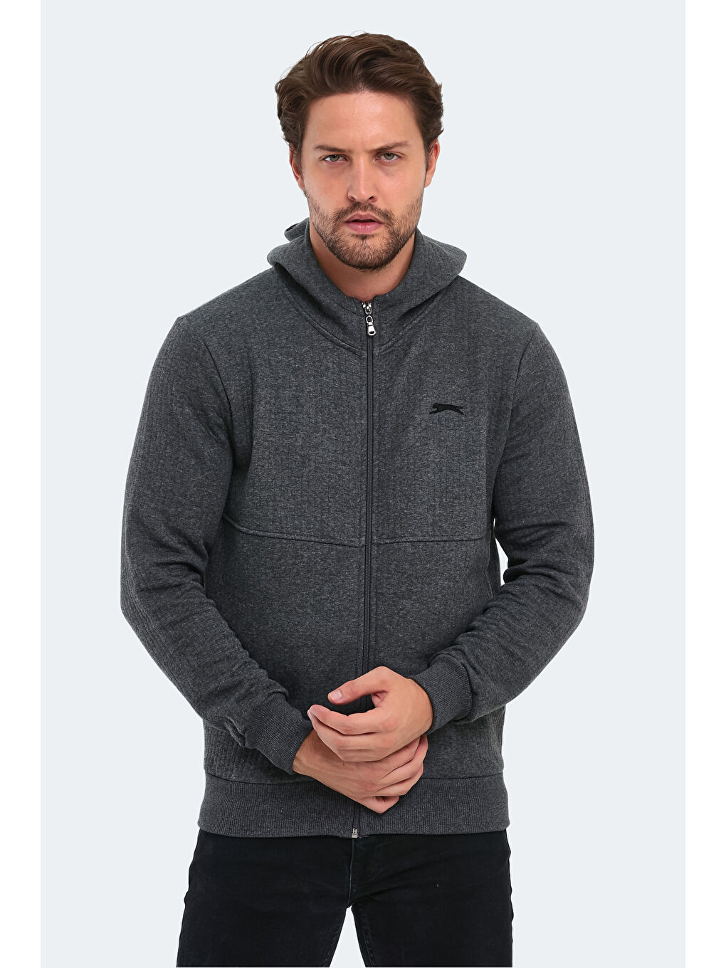 BANKY  Erkek Fermuarlı Sweatshirt Antrasit