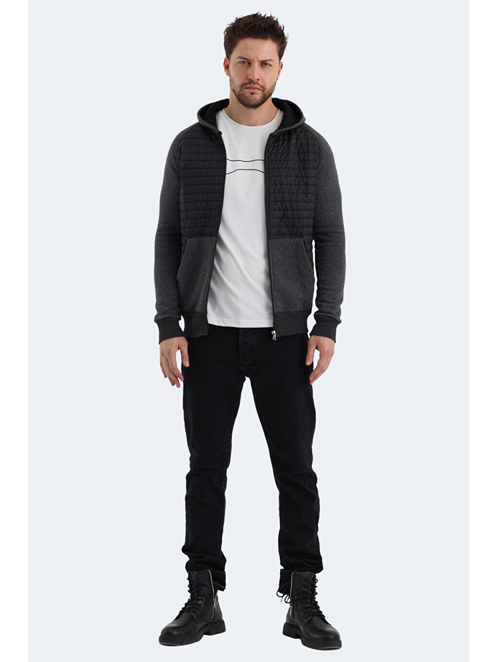 BASS Erkek Sweatshirt Antrasit-6