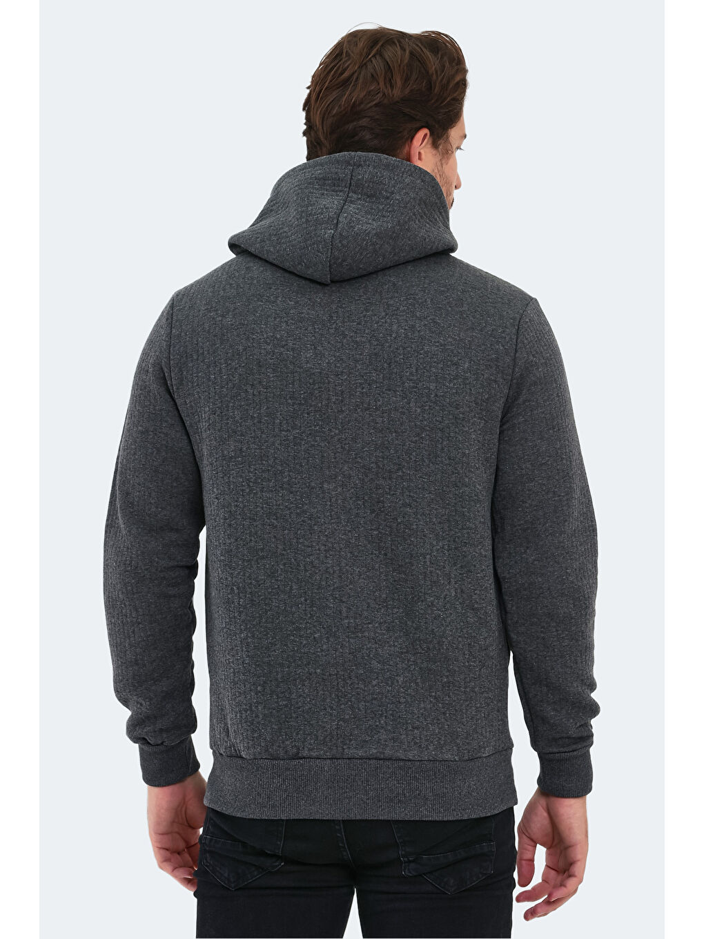 BANKY  Erkek Fermuarlı Sweatshirt Antrasit-1