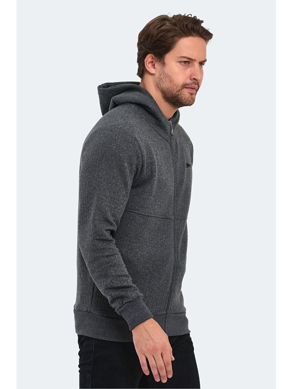 BANKY  Erkek Fermuarlı Sweatshirt Antrasit-2