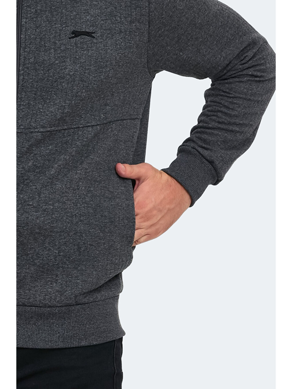 BANKY  Erkek Fermuarlı Sweatshirt Antrasit-5