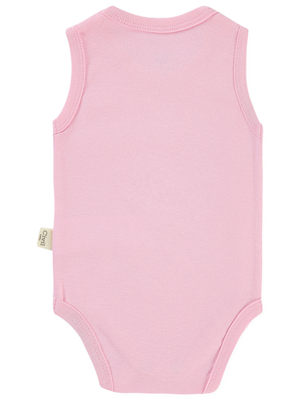 Baby Bebek Çıtçıtlı Badi 3-9 Ay Pembe-1