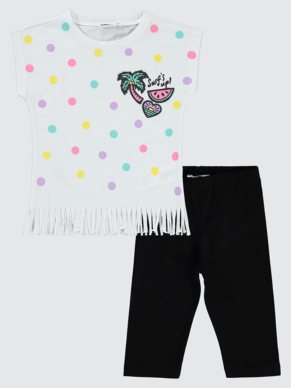 Girls Kız Çocuk Takım 2-5 Yaş Beyaz