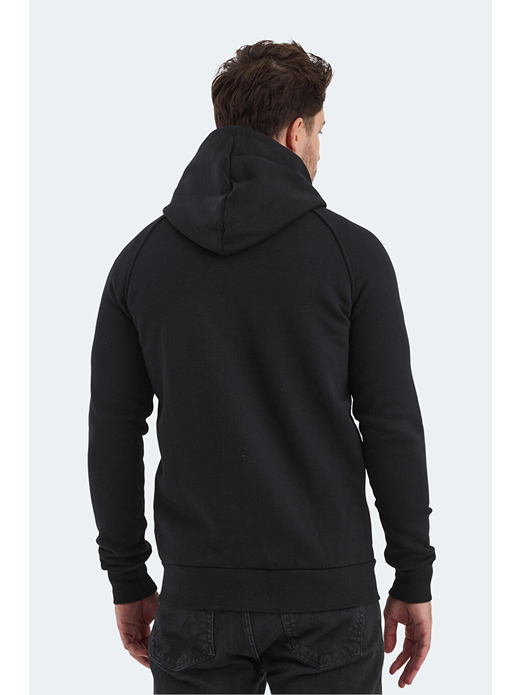 SLAZENGER BASS Erkek Fermuarlı Sweatshirt Siyah - 1