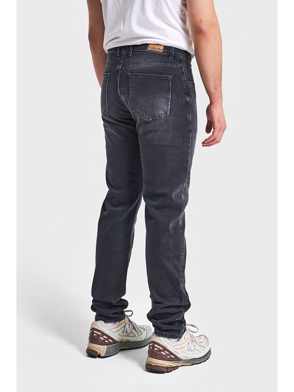 Erkek Siyah Renk Slim Fit Elastanlı Kumaş Denim-3