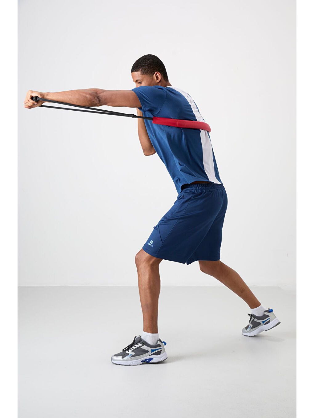 Mavi Parlament Polyester Nefes Alan Dokulu İnce Esnek Standart Fit Erkek Performans Tişört - 88387-1