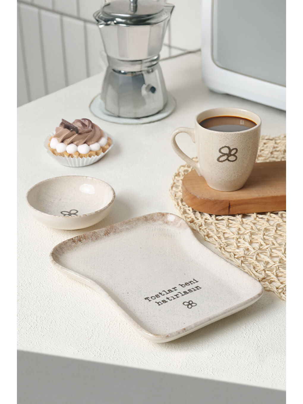 Kahverengi Tost Kahvaltı Takımı 3 Parça-2