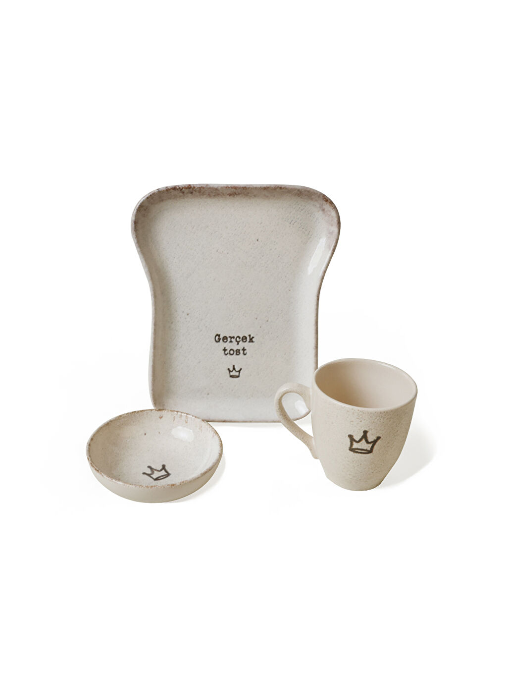 Kahverengi Tost Kahvaltı Takımı 3 Parça-3