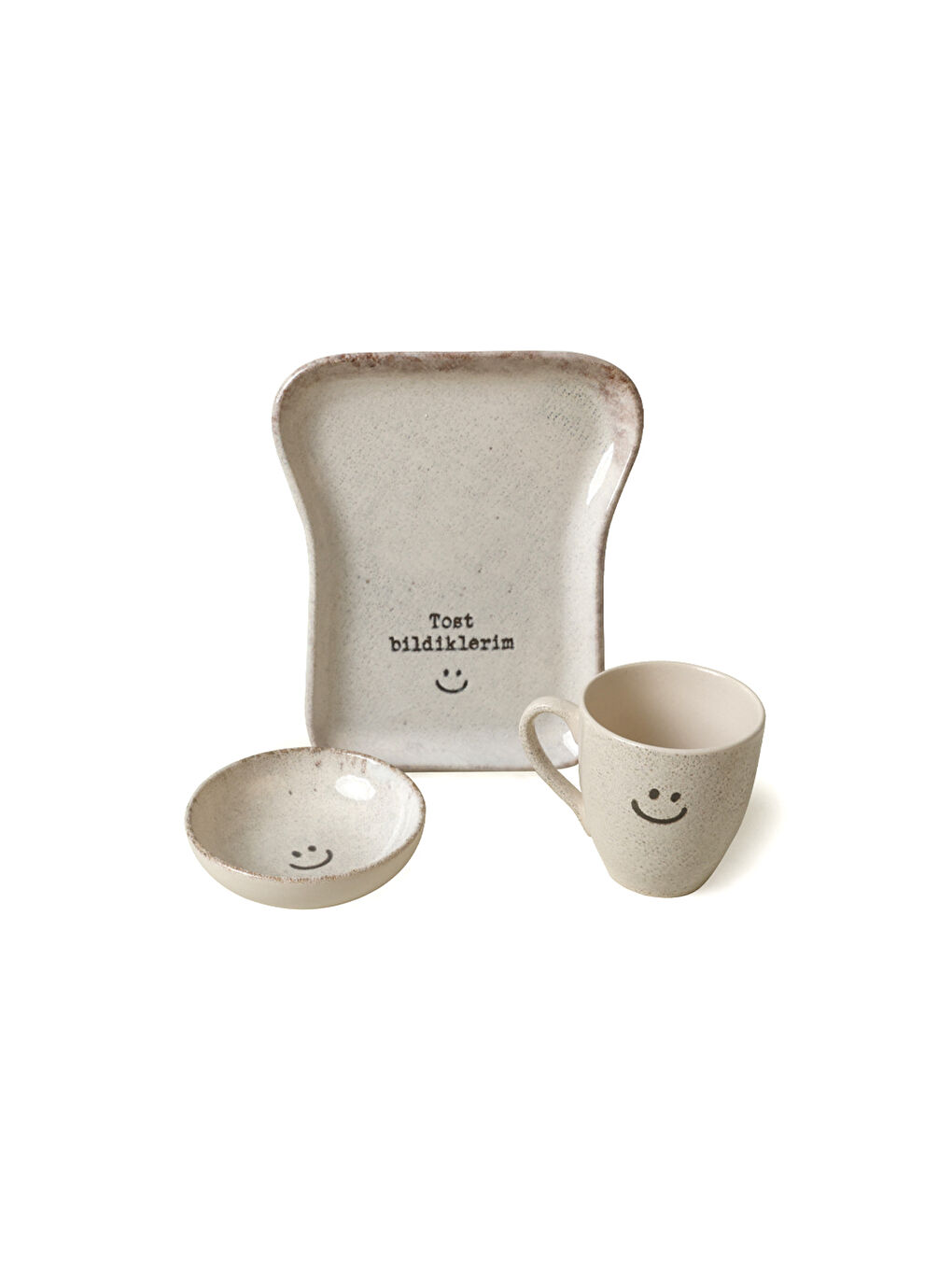 Kahverengi Tost Kahvaltı Takımı 3 Parça-3