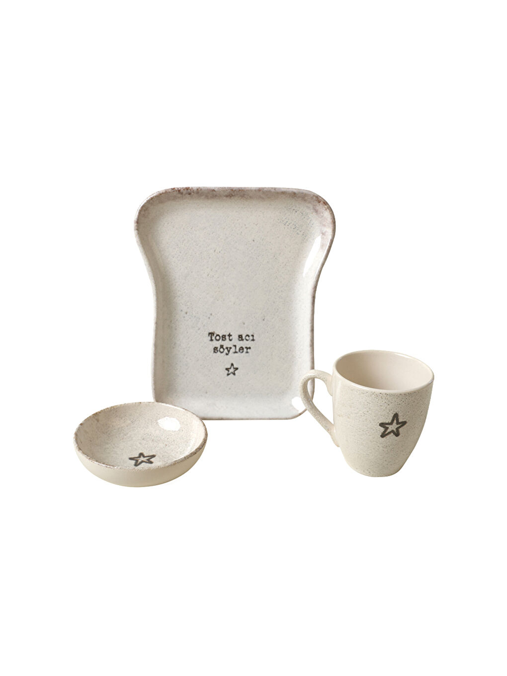 Kahverengi Tost Kahvaltı Takımı 3 Parça-3