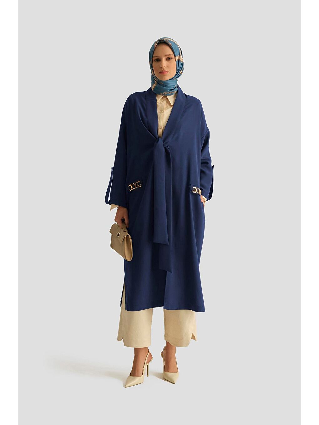 Mavi Zincir Detaylı Giyçık 25Yt543 İndigo-3