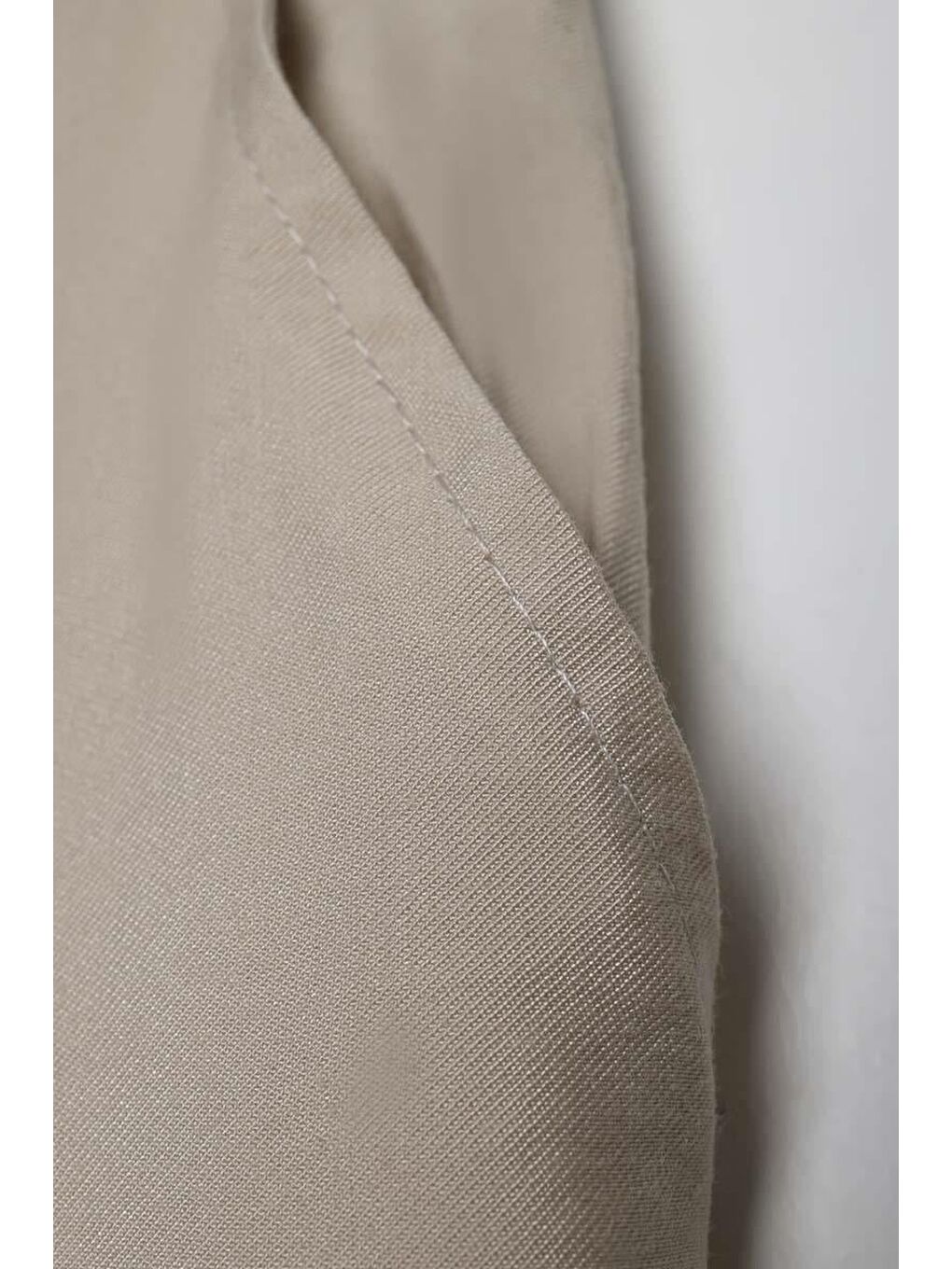 Ekru-Yırtmaçlı Pantolonlu Takım-6