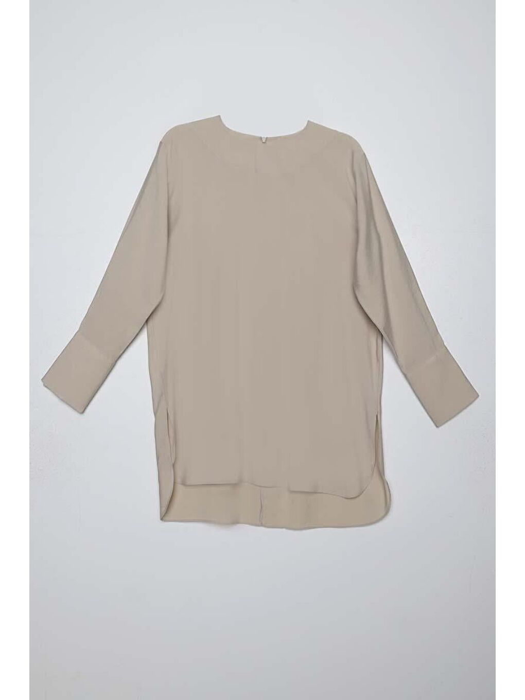 Ekru-Yırtmaçlı Pantolonlu Takım-8