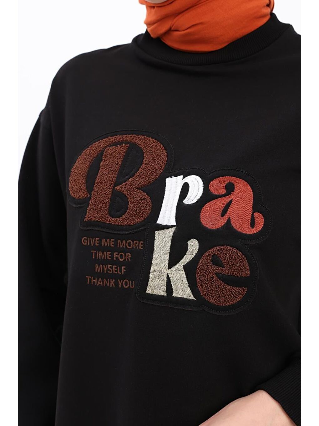 ALLDAY Siyah-Aplike Nakışlı Sweat - 4