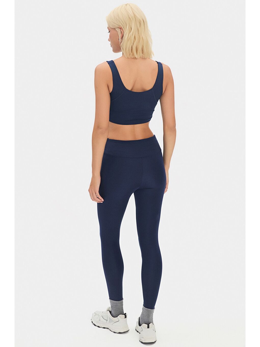 Joystar Lacivert Kadın Yüksek Bel Toparlayıcı Basic Spor Tayt - 2