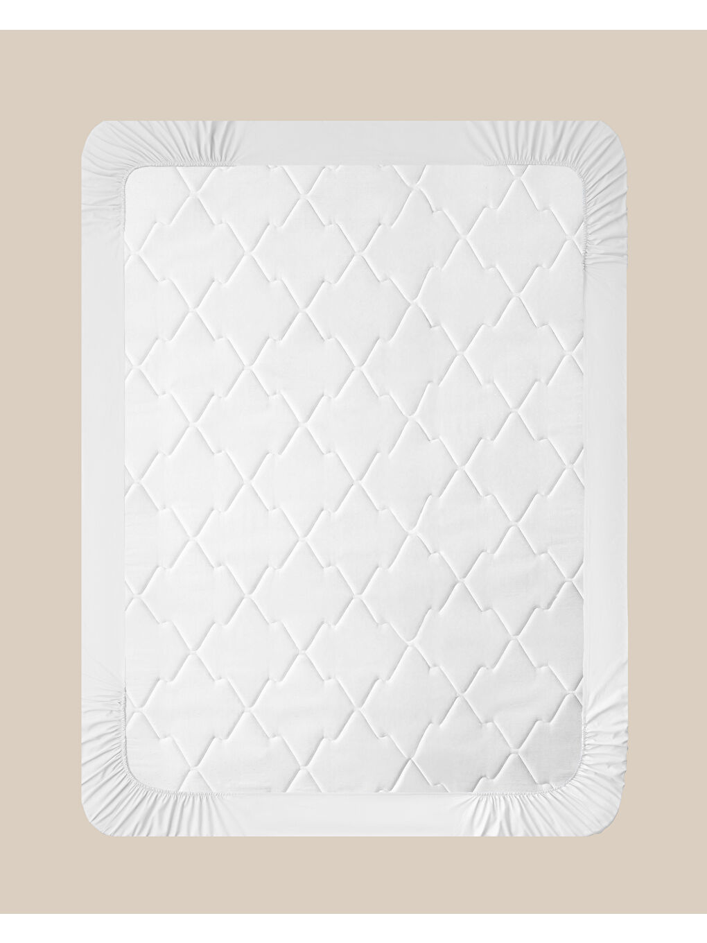 Düz Pamuklu Çift Kişilik Lastikli Çarşaf 160x200 cm Beyaz-3