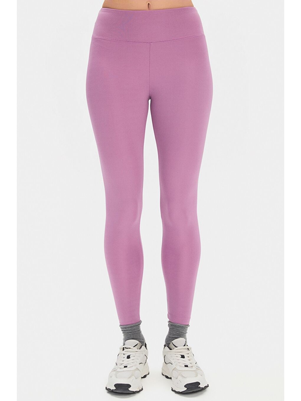 Mor Kadın Yüksek Bel Toparlayıcı Basic Spor Tayt-4