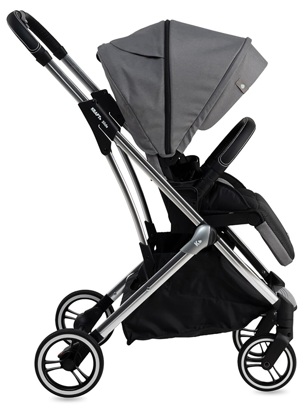 Slide Travel Sistem Bebek Arabası - Gri-3