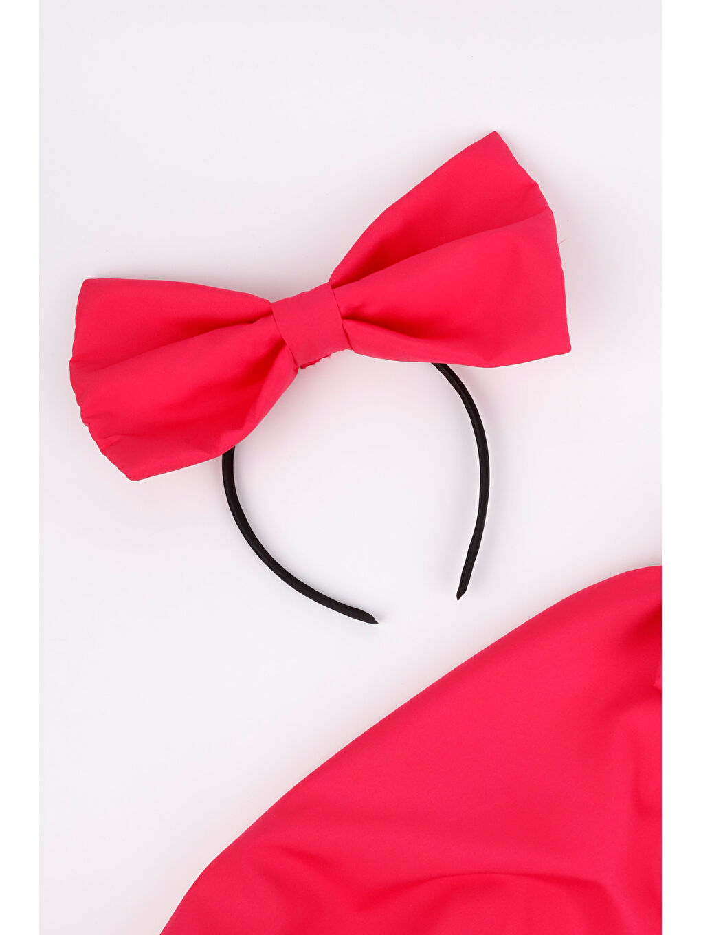 Fuşya Fiyonk Detaylı Kız Çocuk Balon Elbise-3