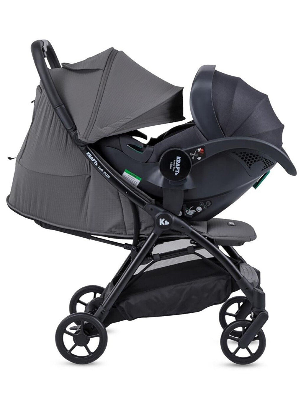 York Plus Travel Sistem Bebek Arabası - Gri-3