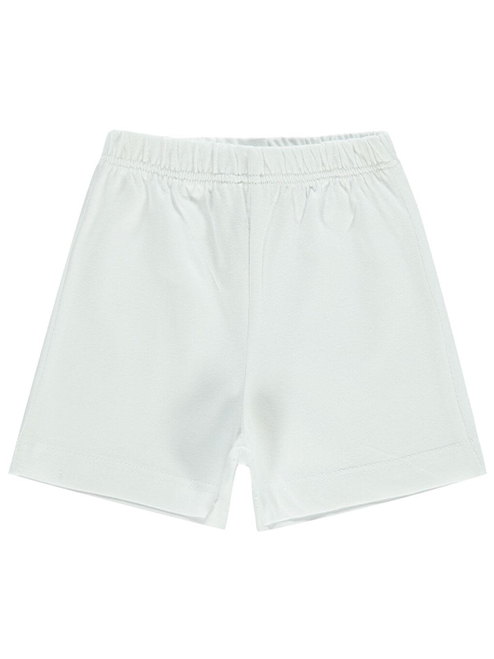 Baby Yandan Dikişli 3-24 Ay Unisex Şort - Beyaz