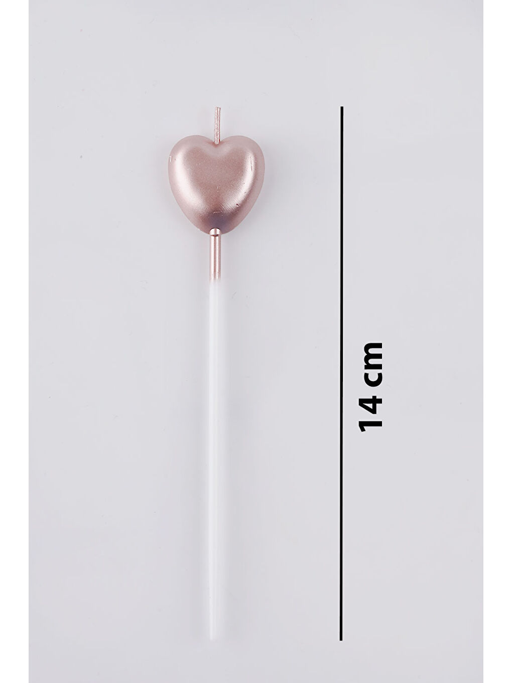 Pembe Rose 4'lü Kalp Mum-2