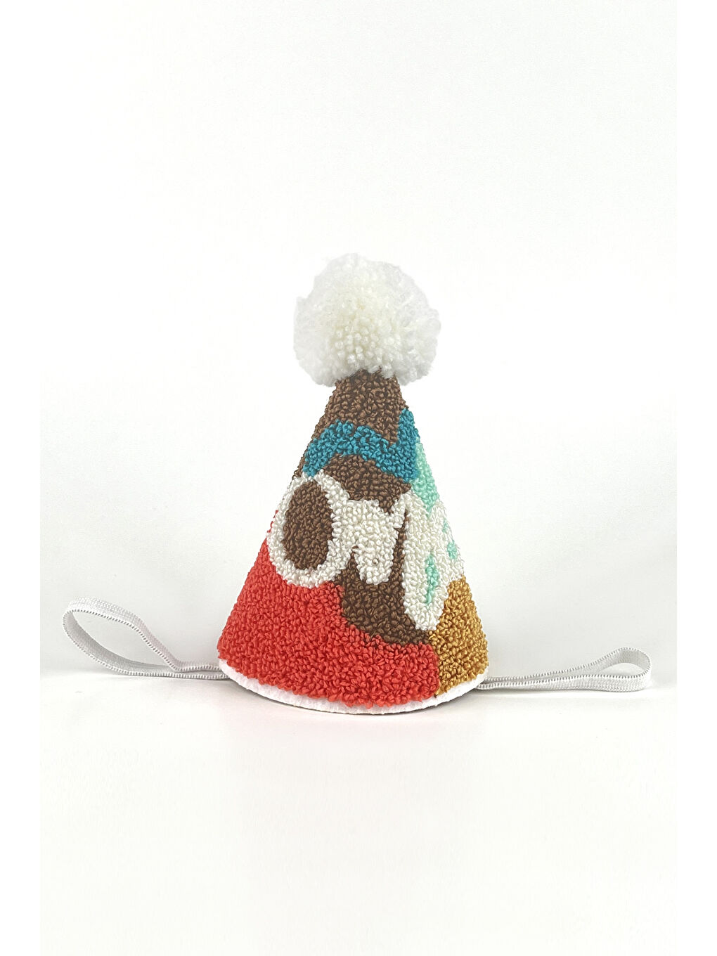 Karışık Çok Renkli Safari Punch Nakışlı One Huni Doğum Günü Saç Bandı