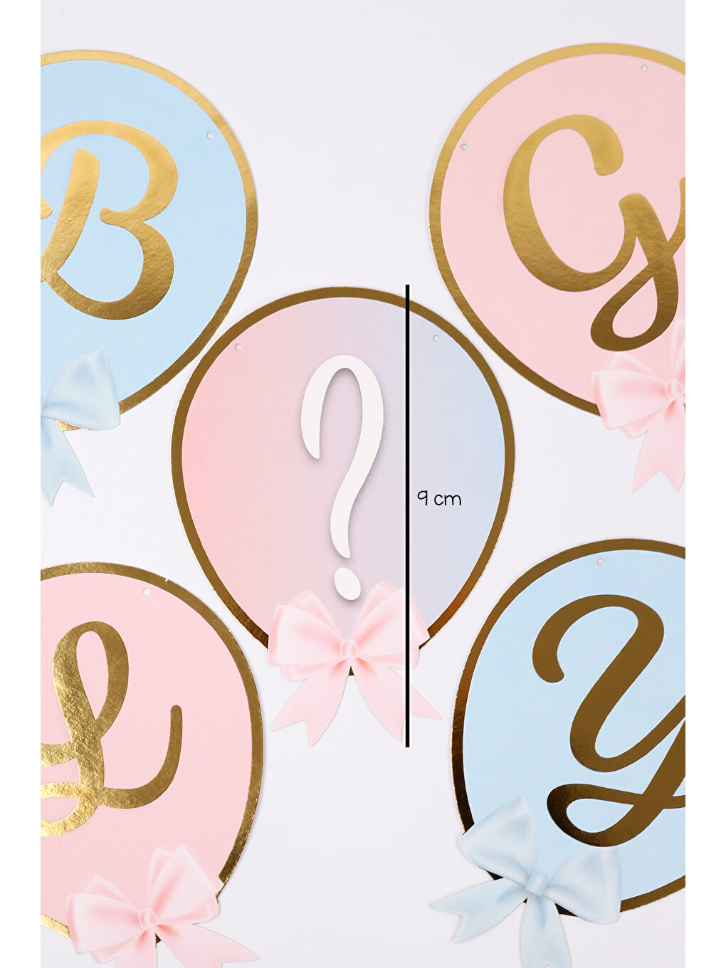 Karışık Çok Renkli Gold Varaklı Cinsiyet Belirleme Banner-3