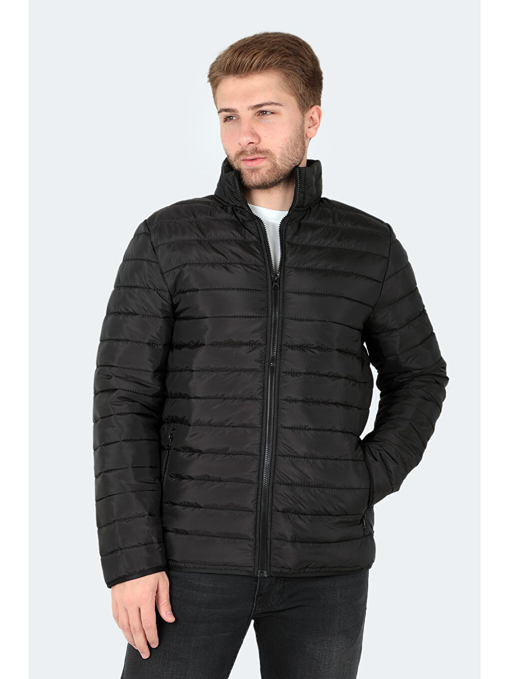 NEVER Erkek Şişme Mont Siyah-4