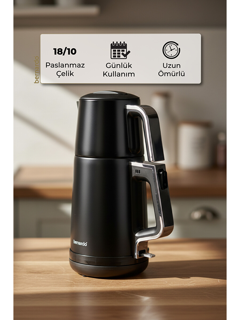 Riva Çelik Çay Makinesi Siyah-7