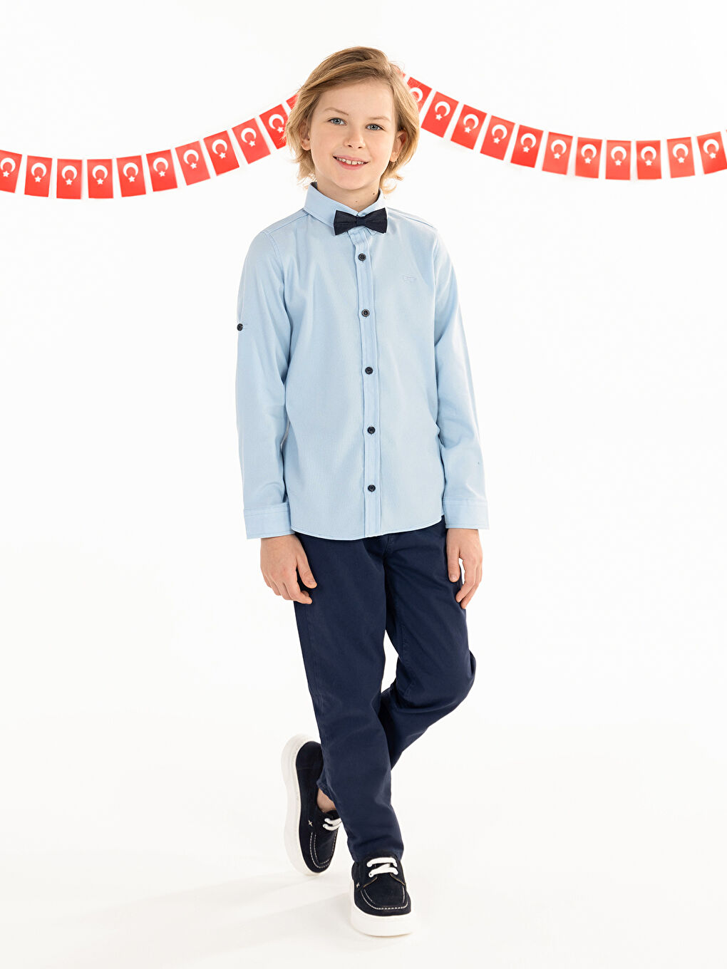 Boys Erkek Çocuk Gömlek 6-9 Yaş Mavi-3